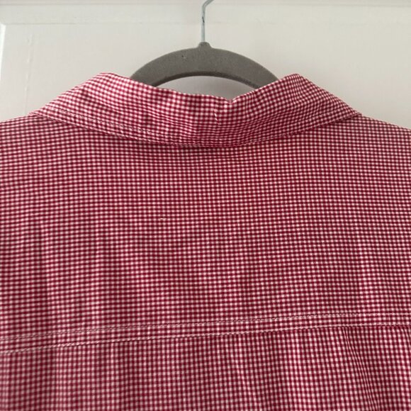 Vintage Quizz Red Gingham Button Up Shirt Women's Plus Size 22 Embroidered Stars - Picture 11 of 16